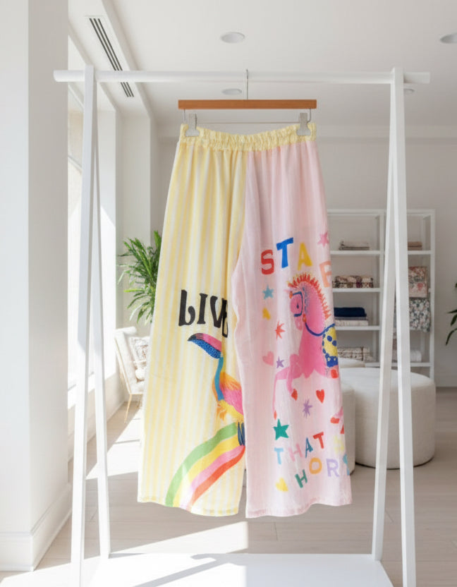 Pantalon large lin CINTHIA