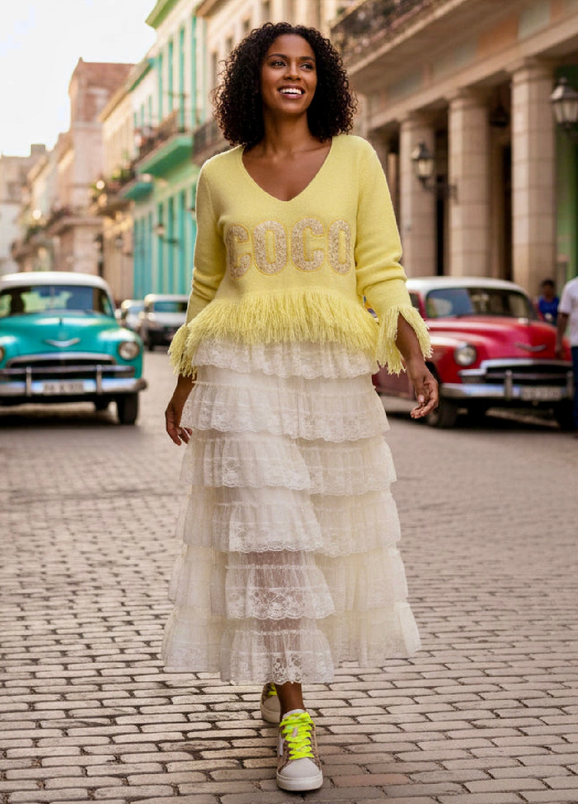 Pull maille col V  COCO