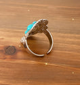 Load image into Gallery viewer, Silver and turquoise ring and CANYON
