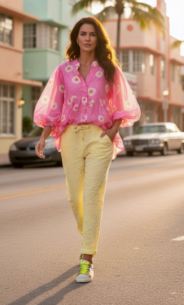Pantalon toile unie LÉA