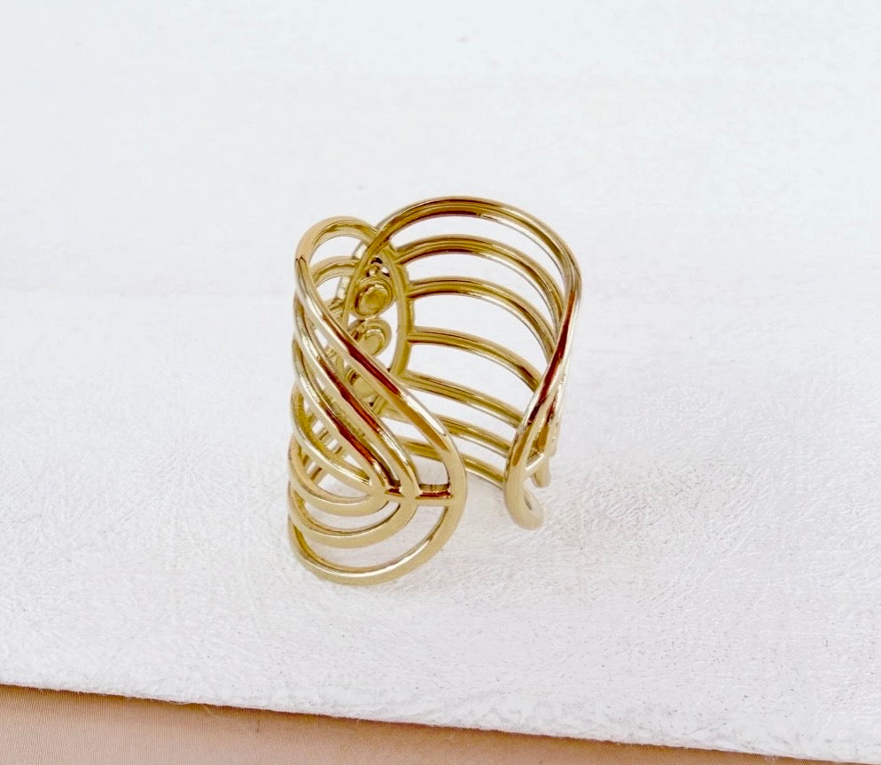 Bague PALOMA Pierres Turquoises et Or – Boho chic