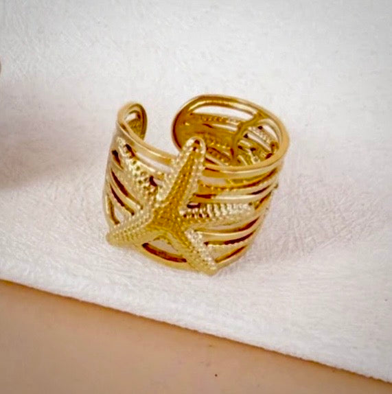 Bague Étoile de Mer Tamara 🌊 | Style Bohème Plage & Ocean Été