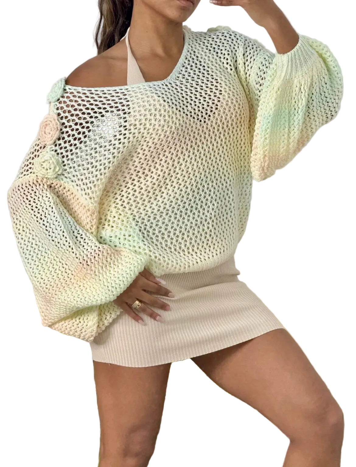 Pull crochet arc en ciel RAINBOW