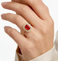 Cargar la imagen en la vista de la galería, Bague Rubis & Diamants QUEEN – Vintage Chic
