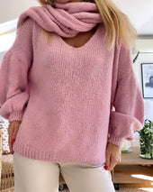 JEANNE sweater/scarf set