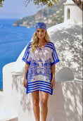 Load image into Gallery viewer, Foulard lin et coton MYKONOS
