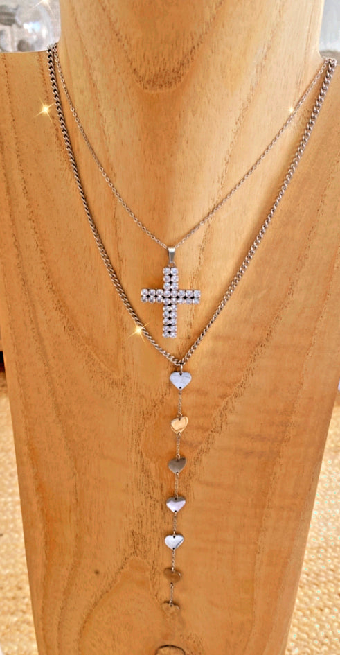 MILAN silver water drop necklace