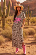 Cargar la imagen en la vista de la galería, Robe Longue Léopard ICONIC 🩷🌵 – Maxi Dress Coton Boho Western
