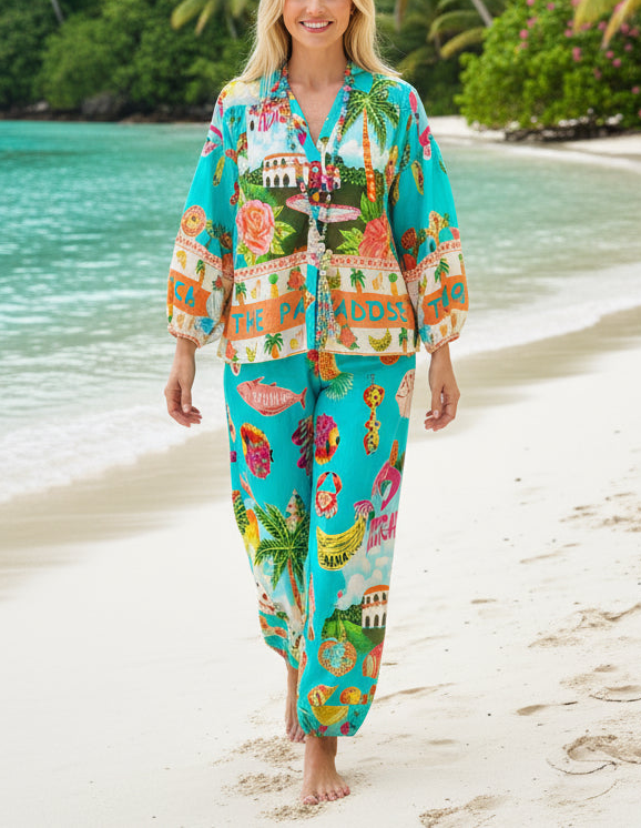 Conjunto pantalón/blusa TROPICANA