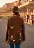 Charger l'image dans la visionneuse de la galerie, Veste LUCKY – Western broderies chocolat
