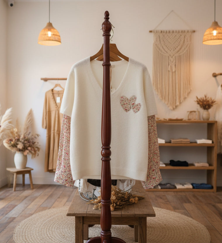 Pull chemise petites fleurs CHLOÉ