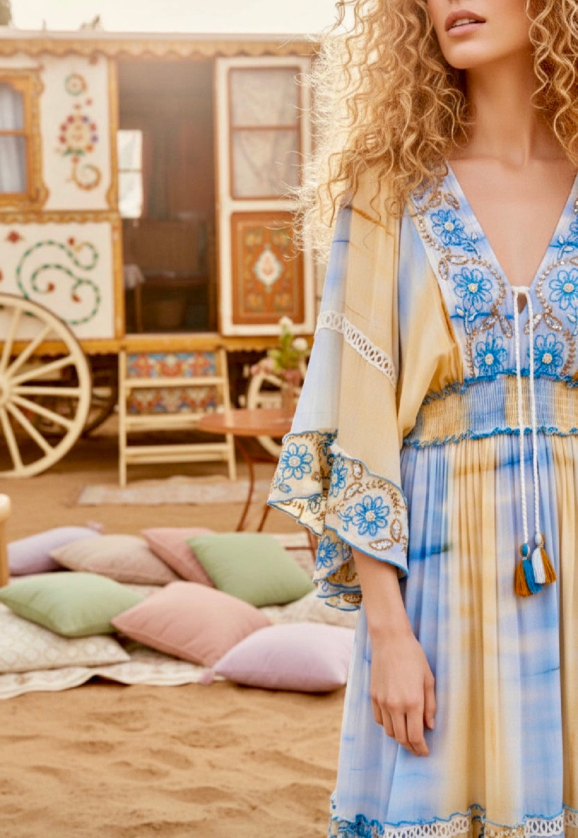 ✨ Robe Longue Tie and Dye Bohème JASMINE sequins💫
