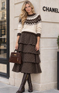 Charger l'image dans la visionneuse de la galerie, Pull jacquard femme LOU – Crème et chocolat
