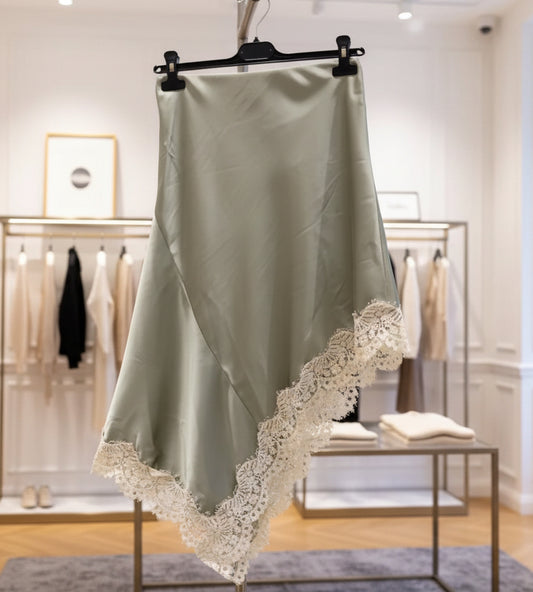 Jupe satinée dentelle MOOREA