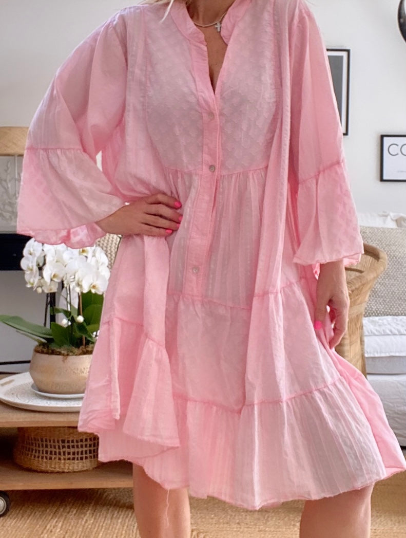 Robe coton rose bb IRINA