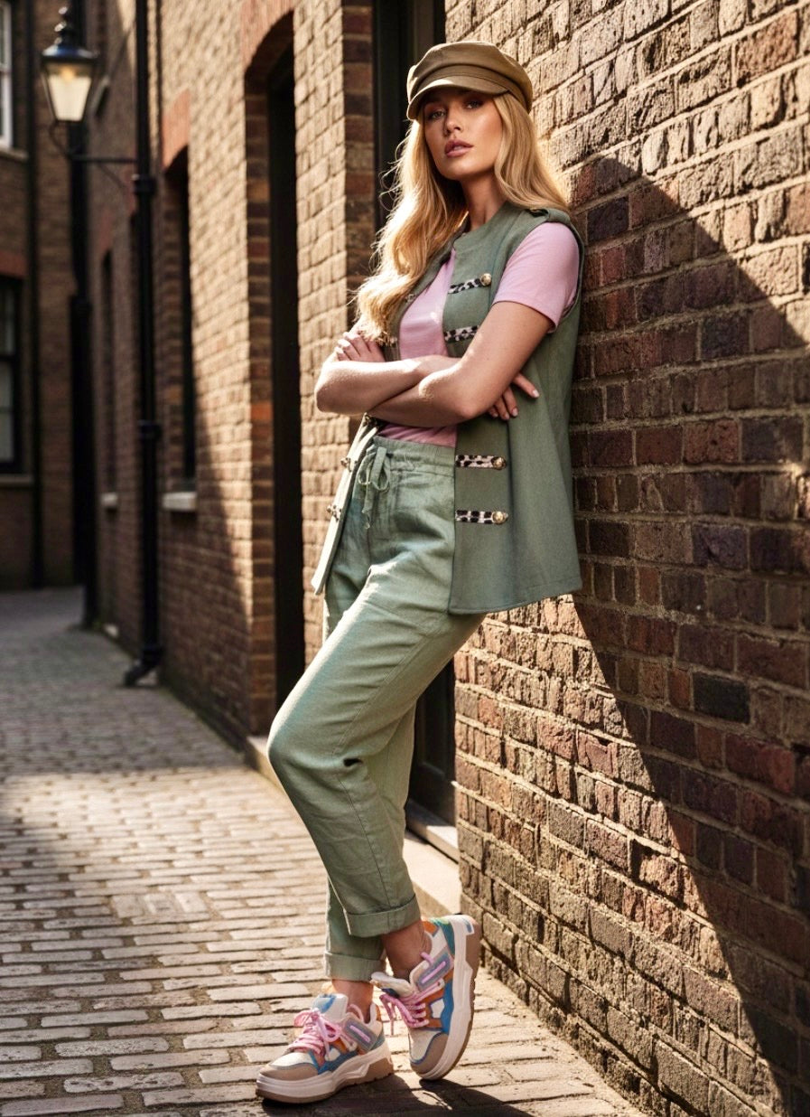 Pantalon LÉA – Toile Magique Élasthanne | Coupe Confort