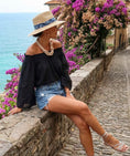 Cargar la imagen en la vista de la galería, Blouse Bustier Coton NAIA – Top Élastique Bohème Chic Femme | Resort Été
