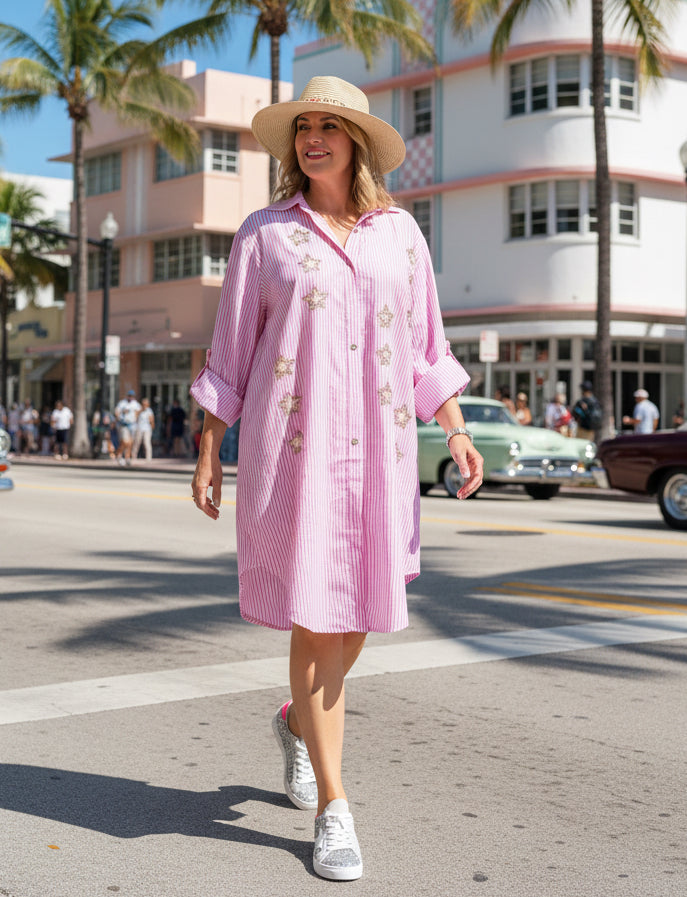 Robe Chemise étoiles ELISE