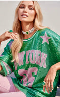Cargar la imagen en la vista de la galería, Collier ras de cou perles et émeraude ROCK💚
