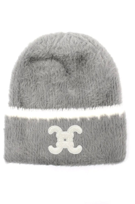 Bonnet en laine gris perle HOLY