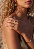 Cargar la imagen en la vista de la galería, Bague Lune & Brillants CLOTILDE | Ajustable Dorée💫🌙
