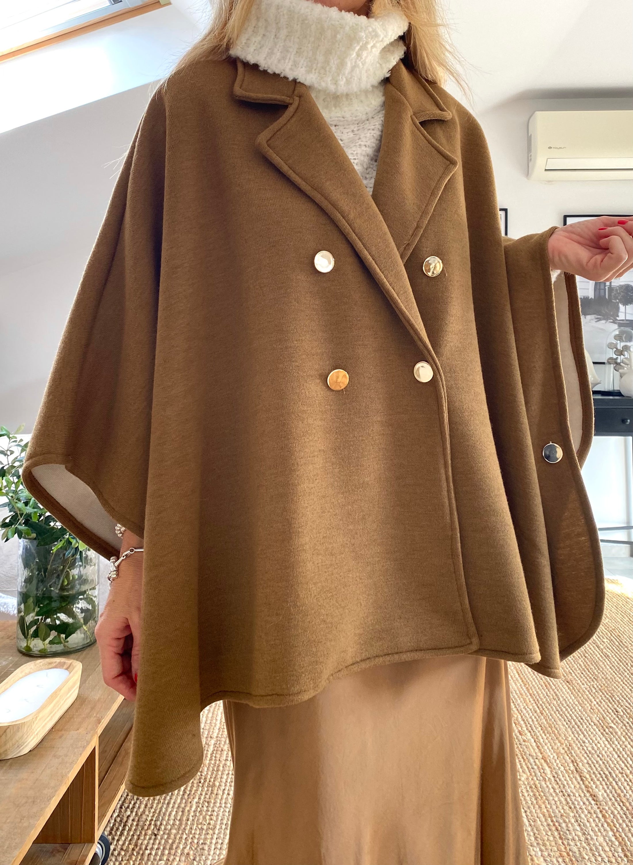 Manteau court évasé VICKY camel