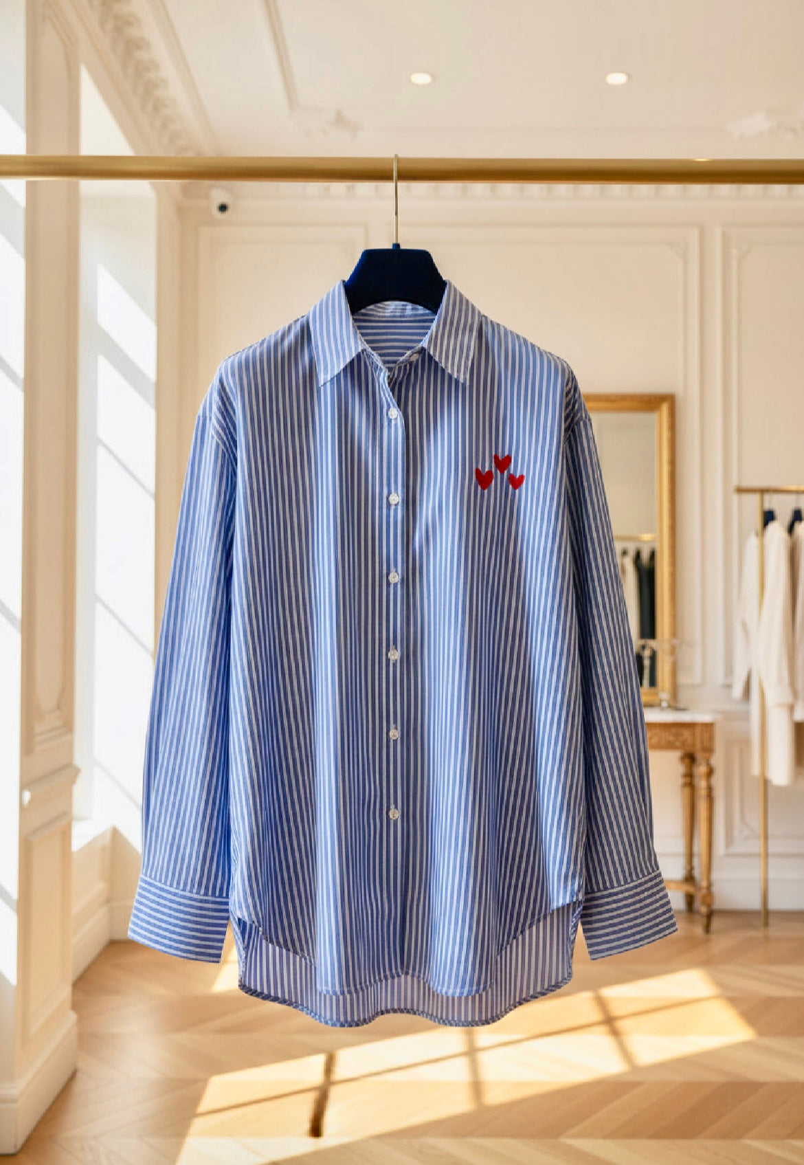 Chemise rayée cœur SOPHIE