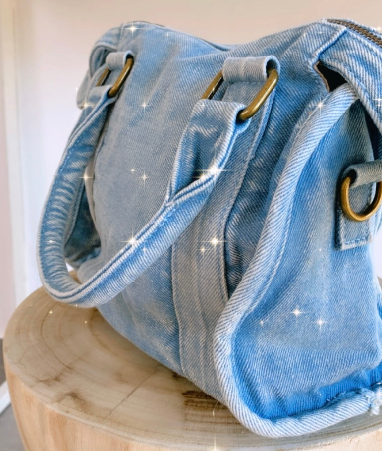 Sac jean used délavé NEW YORK