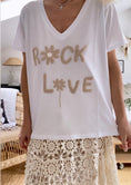 Charger l'image dans la visionneuse de la galerie, Tee shirt coton ROCK LOVE  2 tailles
