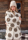 Cargar la imagen en la vista de la galería, Gilet WINTER en maille velours crème & taupe
