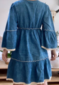 Load image into Gallery viewer, Short denim dress BLUE
