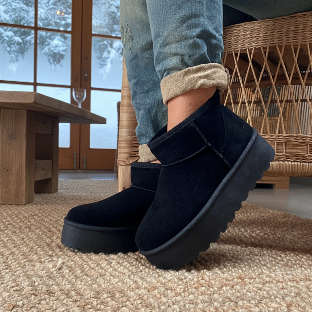 Boots fourrées noires MOON