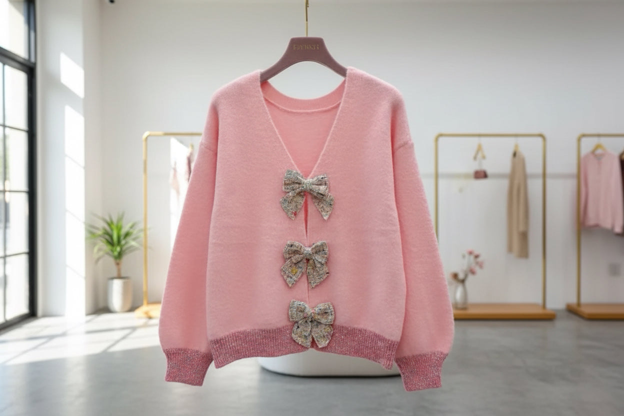 Pull effet Gilet avec noeuds KARINA