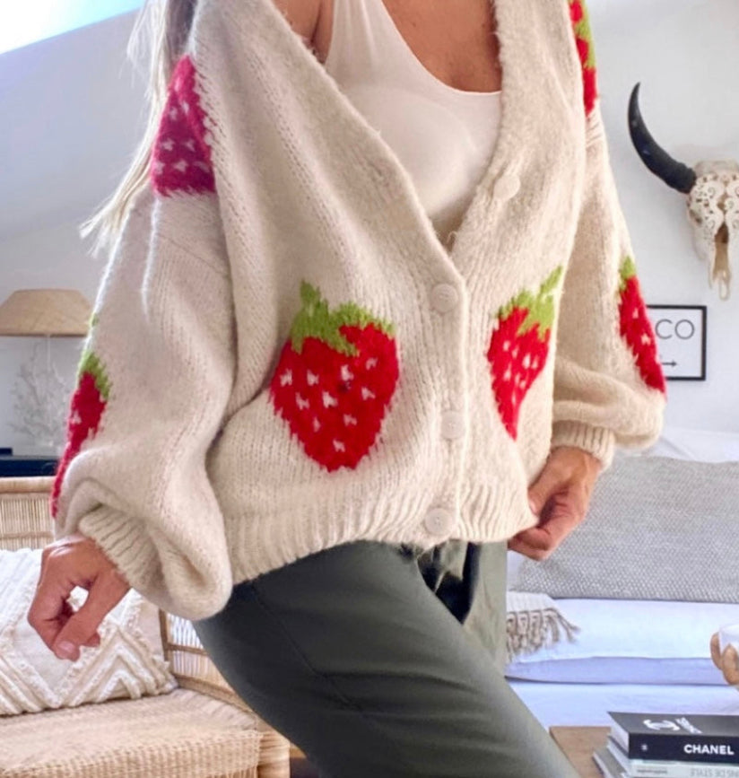 STRAWBERRY knit vest