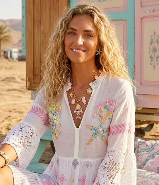 Boucles d'oreilles Étoile de Mer LOLA – Bijou Boho Chic Plage & Été💫🌙