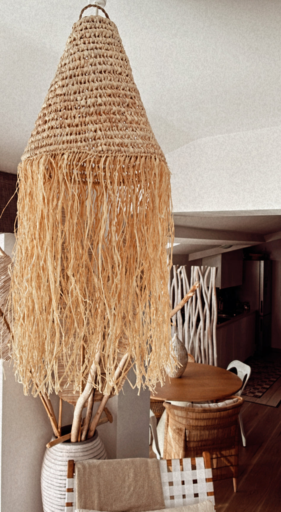 Abat jour paille et raphia MARRAKECH
