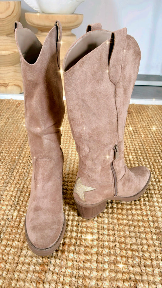 Bottes daim beige JESSICA