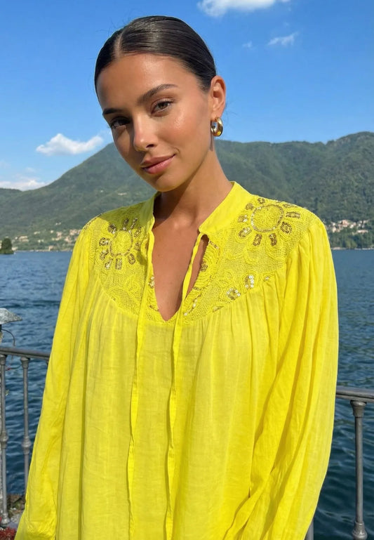 Blouse brodée OCÉANE