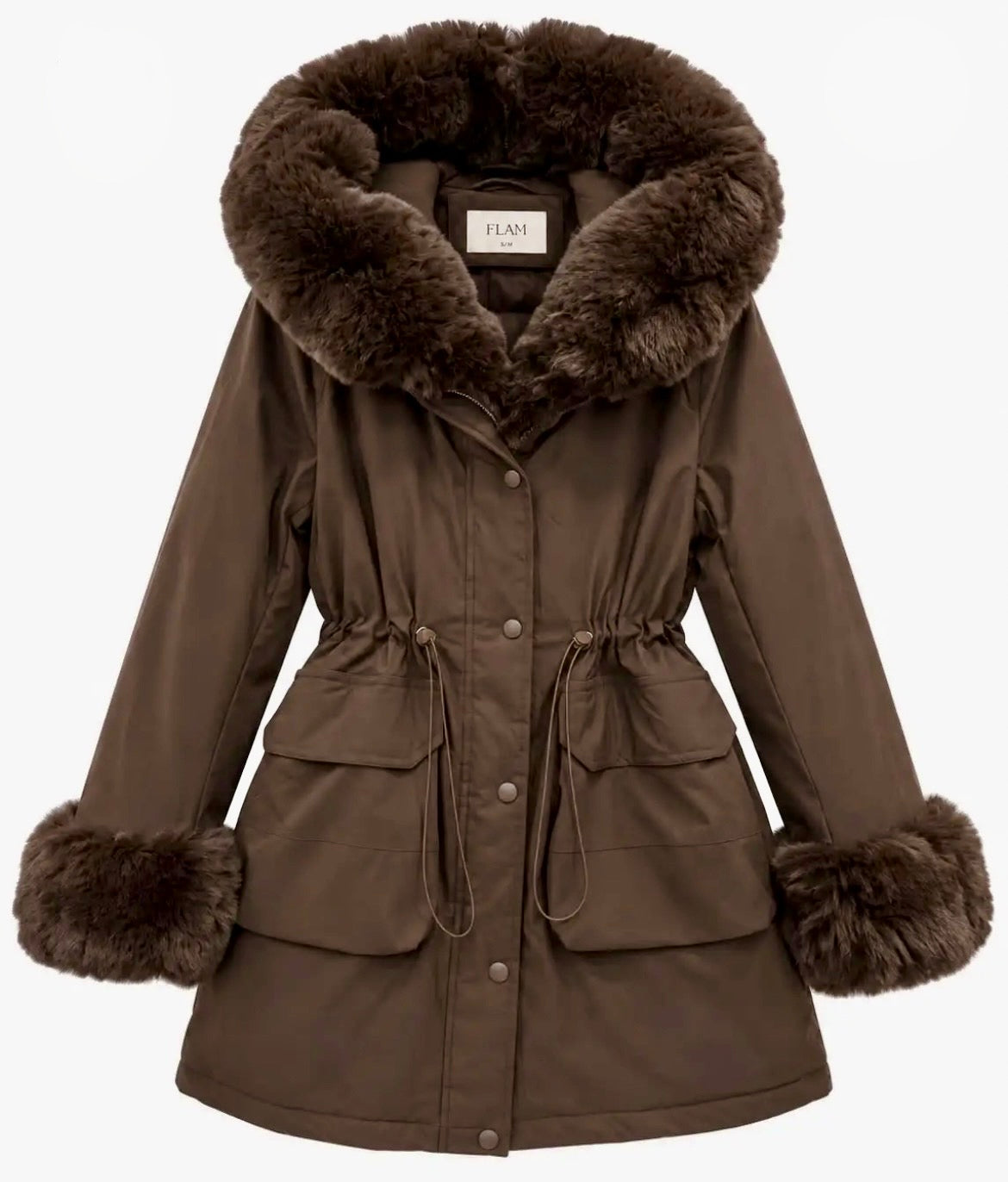 STEPHAN – Parka femme capuche fausse fourrure