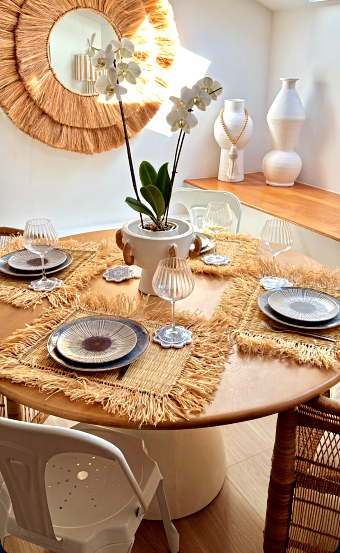 Lot de 6 sets de table paille