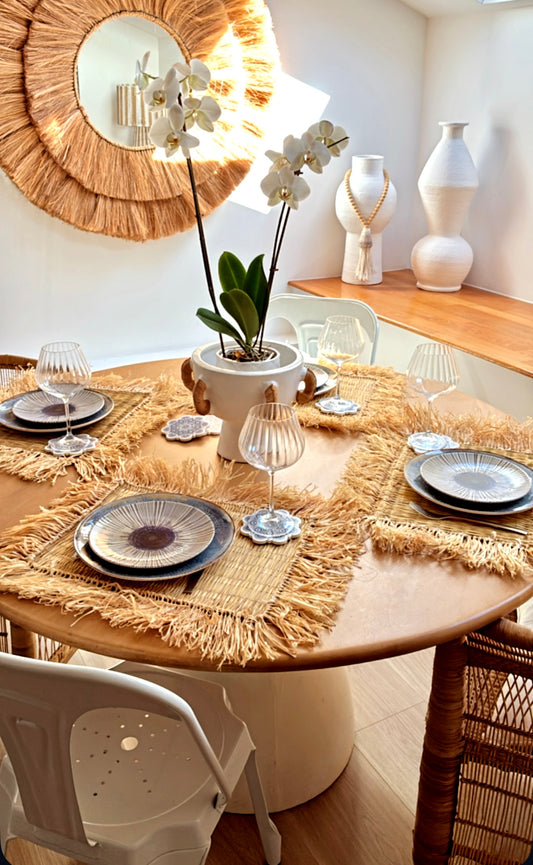 Lot de 6 sets de table paille