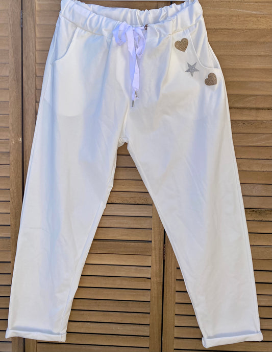 Pantalon blanc cassé grande taille COLINE