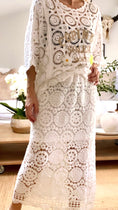 Load image into Gallery viewer, CUBA white crochet skirt
