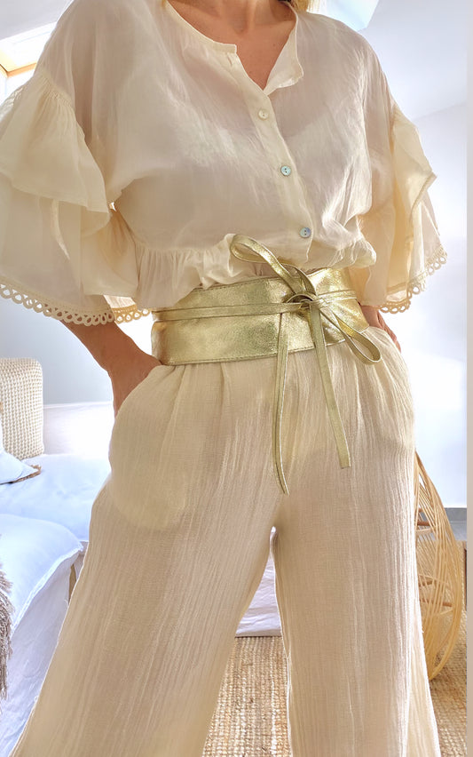 Ceinture cuir à nouer MAGDA