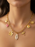 Load image into Gallery viewer, Collier GERMAINE doré à Breloques 🩷✨
