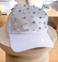 Load image into Gallery viewer, Casquette satinée perles et strass KELLY
