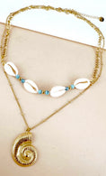 Load image into Gallery viewer, Collier Double Rang Coquillages & Turquoise OCEANA | Style Bohème Ethnique
