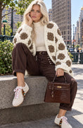 Load image into Gallery viewer, Gilet WINTER en maille chenille crème & taupe
