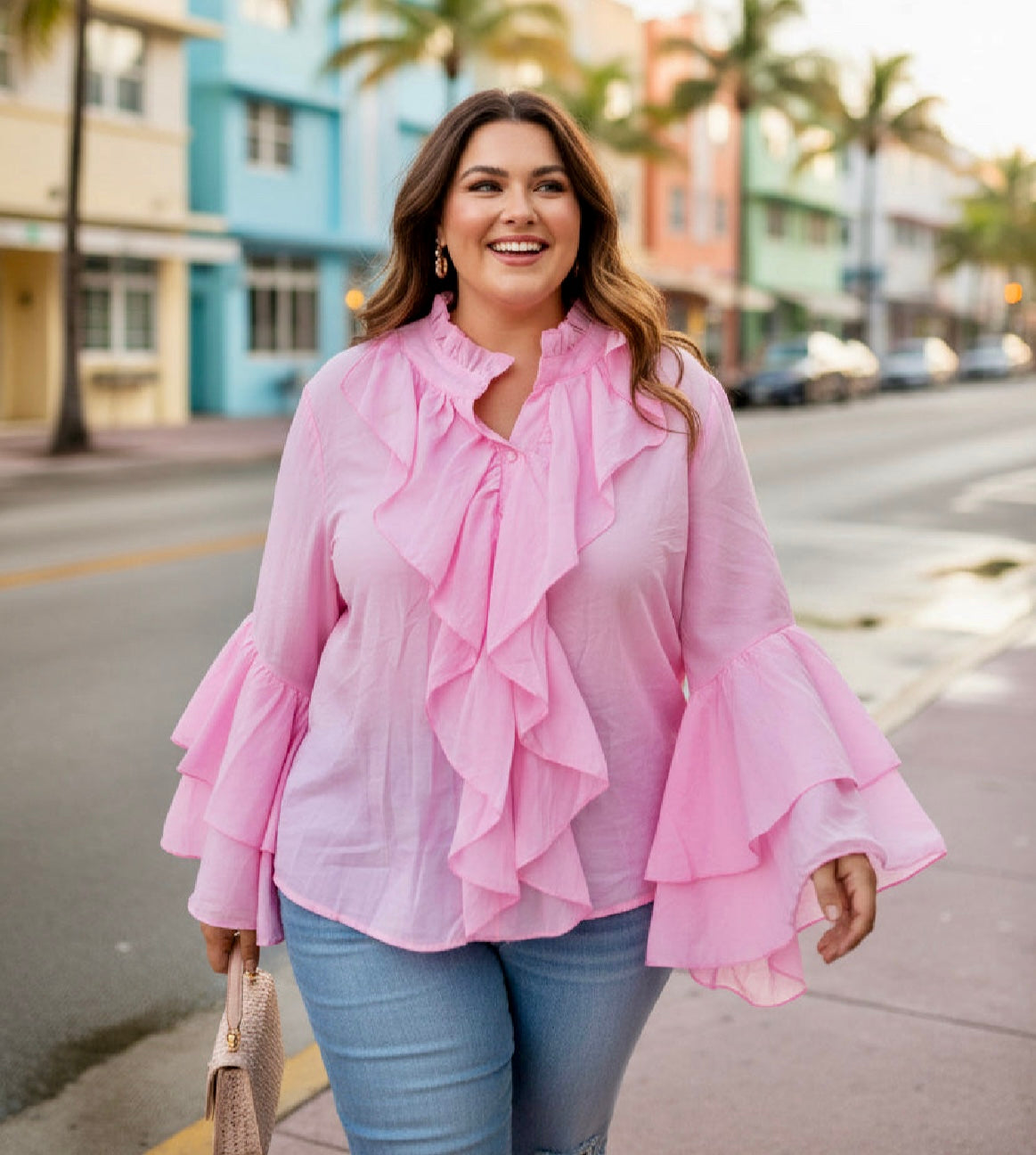 Blouse volants OCEANE