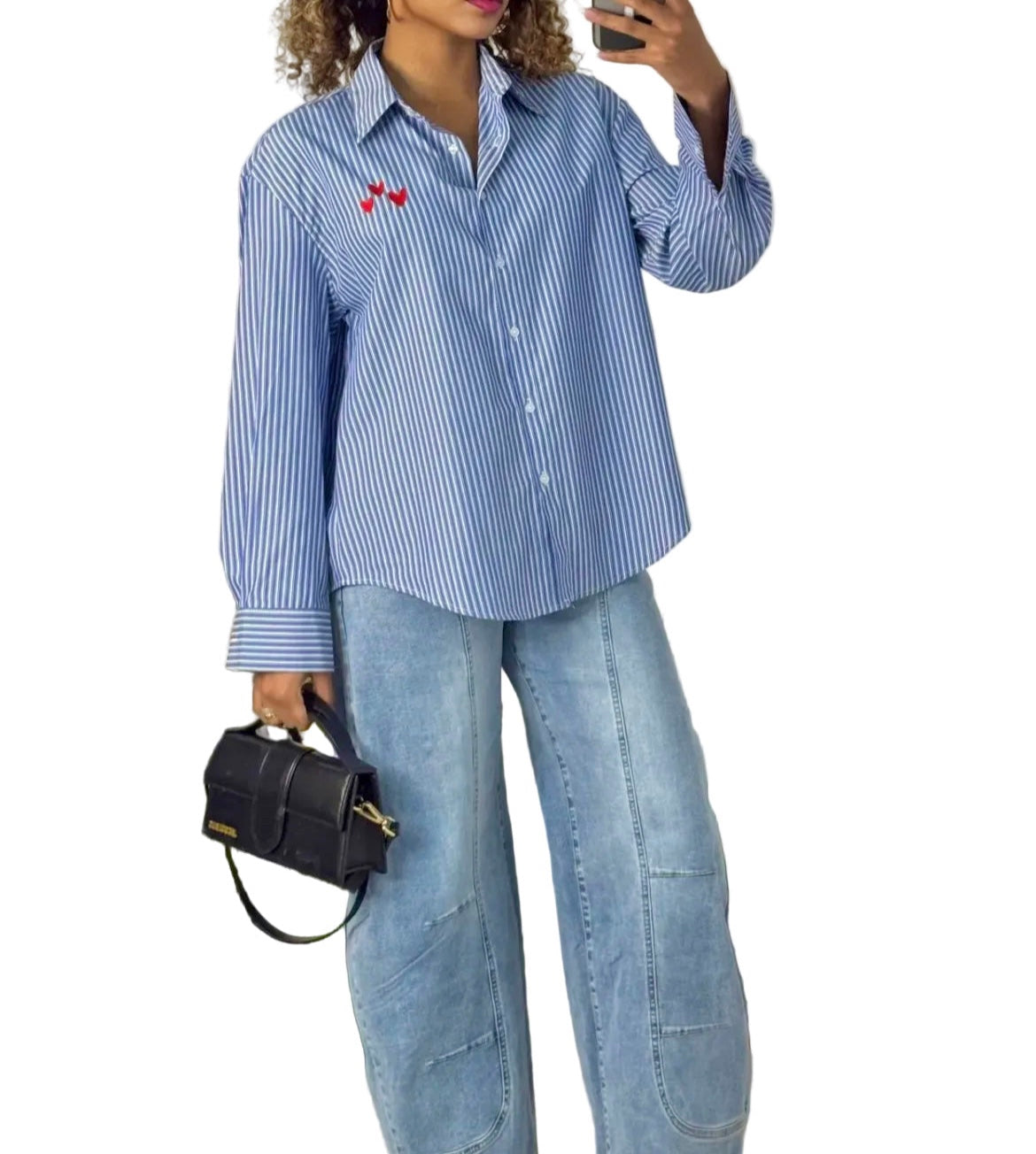 Chemise rayée cœur SOPHIE